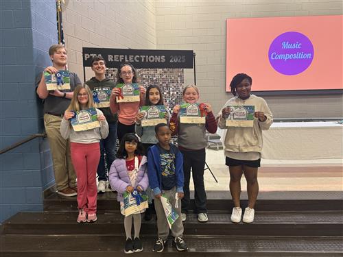 9 students holding awards in music composition
